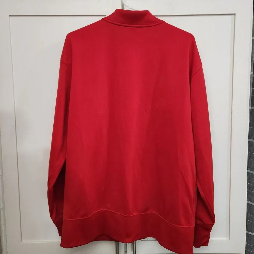 Ohio State OSU Large Retro Full Zip Up Track Jacket Coat Red Logo ESPN Sports